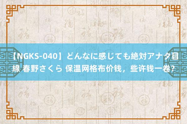 【NGKS-040】どんなに感じても絶対アナタ目線 春野さくら 保温网格布价钱，些许钱一卷？