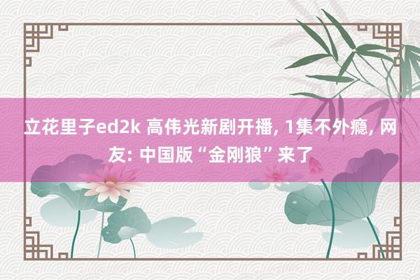 立花里子ed2k 高伟光新剧开播， 1集不外瘾， 网友: 中国版“金刚狼”来了