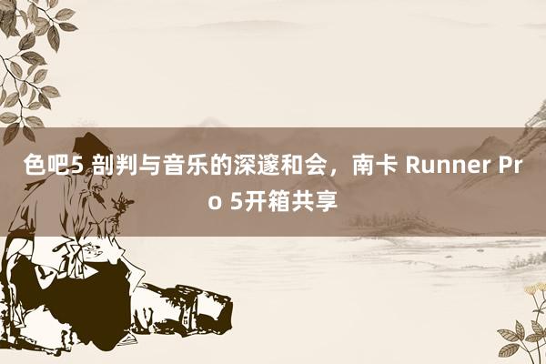 色吧5 剖判与音乐的深邃和会，南卡 Runner Pro 5开箱共享